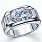 Jorrio Handmade Iced Out Oval Cut Modern Luxury Men's Ring