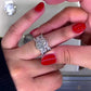 Jorrio handmade 1 ct marquise cut 2 pieces vintage sterling silver bridal ring set