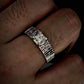 Jorrio Handmade Sleek Full-Baguette Radiant Statement Men's Ring