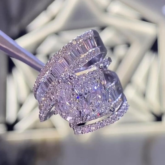 Jorrio radiant&marquise cut classic unique ring