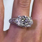 Jorrio Handmade Oval Cut Vintage Sterling Silver Wedding Engagement Ring