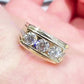 Jorrio Handmade Round Cut Timeless Three Stone Moissanite Unisex Statement Ring