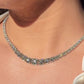 Jorrio round cut multi-stone sparkling necklace
