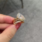 Jorrio gold pear cut classic sterling silver ring