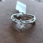 Jorrio 1ct round cut moissanite sterling silver ring