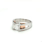 Jorrio Handmade 2.8CT Emerald Cut Moissanite Two-tone Men's Ring