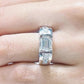 Jorrio Handmade Emerald Cut Bold Contemporary Moissanite Ring