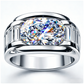 Jorrio Handmade Iced Out Oval Cut Modern Luxury Men's Ring