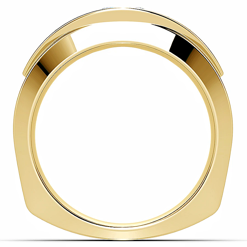 Jorrio handmade timeless gold round cut D-color moissanite men's ring