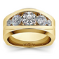 Jorrio handmade timeless gold round cut D-color moissanite men's ring