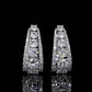 Jorrio round cut dazzling sterling silver earrings