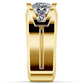 Jorrio handmade timeless gold round cut D-color moissanite men's ring