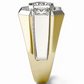 Jorrio handmade two-tone octagon halo tasteful men’s ring
