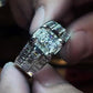 Jorrio Handmade Iced Out Moissanite Men's Luxury Statement Ring