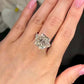 Jorrio handmade 10 ct cushion cut halo sterling silver diamond engagement ring