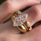 Jorrio charming 3ct gold-color marquise cut sterling silver 3pcs ring set