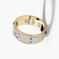 Jorrio handmade radiant bezel-set round cut sterling silver men's band