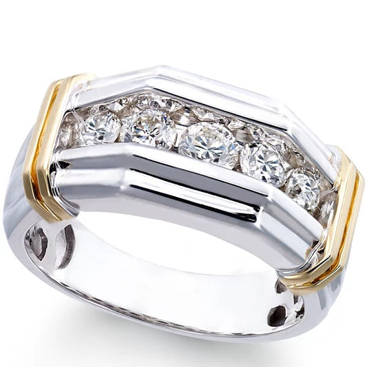 Jorrio handmade fashion round cut statement men’s ring