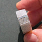 Jorrio handmade 2ct radiant cut chic luxury frosted texture wide band men's ring