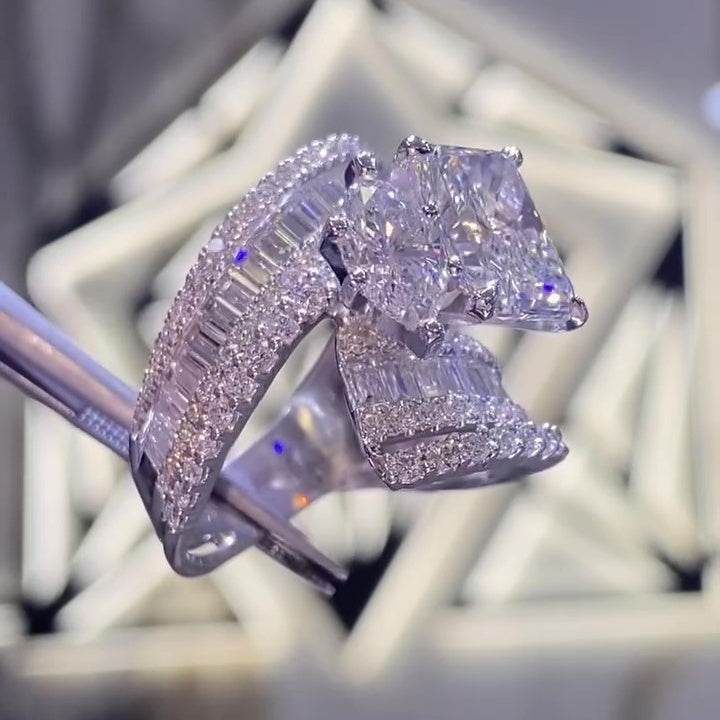 Jorrio radiant&marquise cut classic unique ring