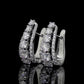 Jorrio round cut dazzling sterling silver earrings