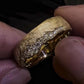 Jorrio handmade gold eroding matte finish men's ring