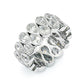 Jorrio Handmade Infinity Loop Pear CZ Bezel Set Wide Band Women’s Ring