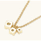 Jorrio handmade 0.9ct round cut glamorous three-stone moissanite sterling silver necklace