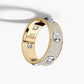 Jorrio handmade radiant bezel-set round cut sterling silver men's band