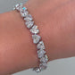 Jorrio heart-cut brilliance tennis bracelet