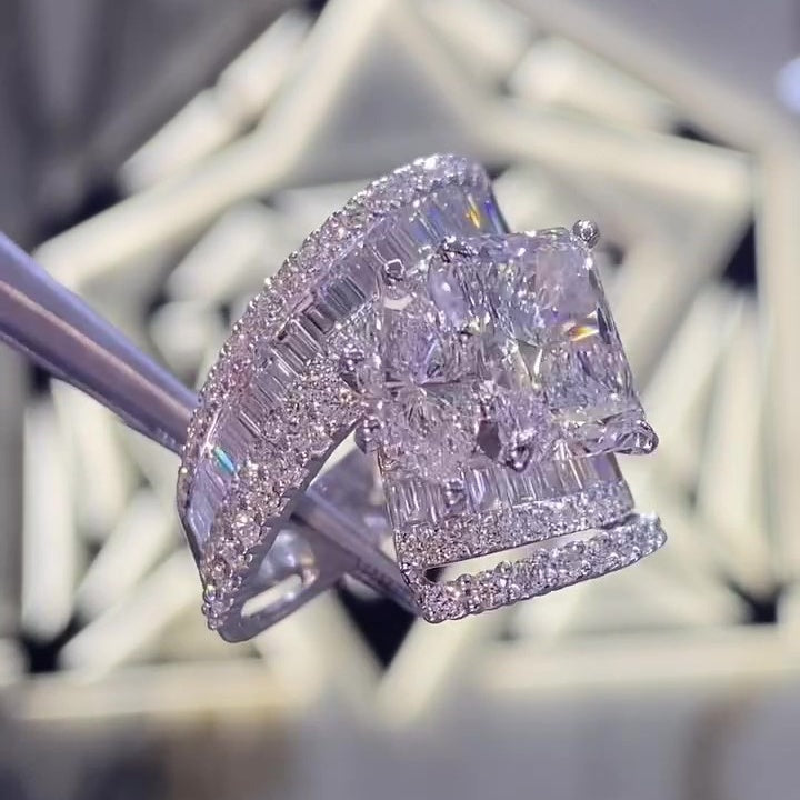 Jorrio radiant&marquise cut classic unique ring