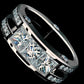 Jorrio handmade modern & elegant three stone princess cut men's ring