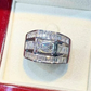 Jorrio Handmade 2ct Emerald Cut Baguette Pavé Men's Ring
