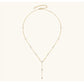 Jorrio handmade 1.1ct round cut elegant moissanite sterling silver y-necklace