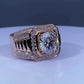 Jorrio handmade 5ct round cut pavé setting dazzling men's ring