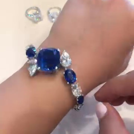 Jorrio  handmade glamour geometry celestial sparkle bracelet