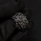 Jorrio handmade unconventional random irregular polygon broken mirror men's ring