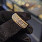 Jorrio handmade gold-color princess cut brilliant men's ring
