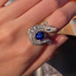 Jorrio handmade fierce charm crocodile sapphire statement men's ring
