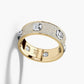 Jorrio handmade radiant bezel-set round cut sterling silver men's band