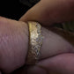 Jorrio handmade gold eroding matte finish men's ring