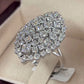 Jorrio handmade 5ct round cut sparkle sterling silver engagement ring