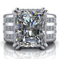 Jorrio handmade bold & statement radiant cut channel-set men's wide band ring