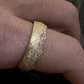 Jorrio handmade gold eroding matte finish men's ring