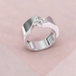 Jorrio Handmade 1CT Princess Cut Moissanite Geometric Wedding Men's Ring
