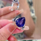 Jorrio handmade 4 ct sapphire pear cut vintage sterling silver engagement ring