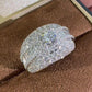 Jorrio Handmade Ultimate Luxury Masculine Sparkle Round Cut Moissanite Full Pave Halo Men's Ring