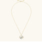 Jorrio handmade 1.6ct round cut timeless double hoop heart-shape moissanite sterling silver necklace