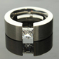 Jorrio Handmade Minimalist Princess Cut Men’s Ring
