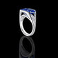 Jorrio Handmade Sapphire Radiant Cut Vintage Men's Ring